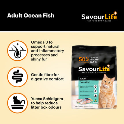 SavourLife Adult Cat Ocean Fish Dry Food (4kg)