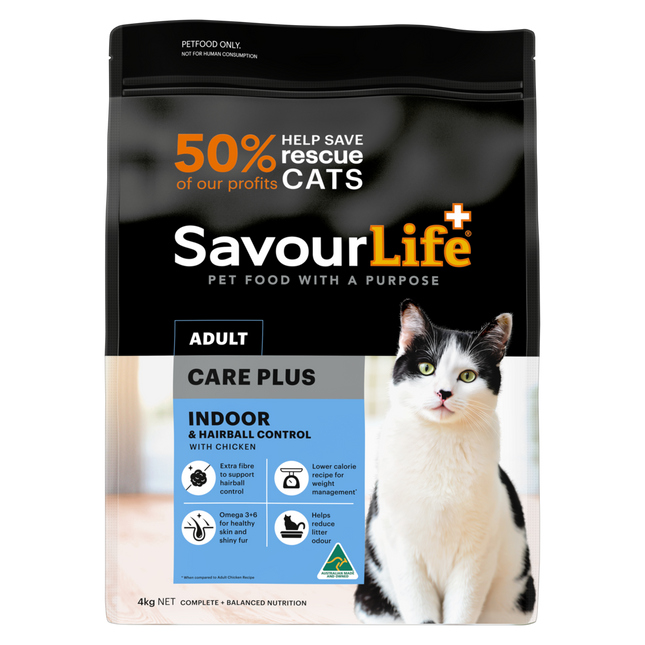 SavourLife Care Plus Adult Cat Hairball Control Chicken Dry Food (4kg)