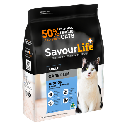 SavourLife Care Plus Adult Cat Hairball Control Chicken Dry Food (4kg)