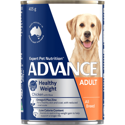 ADVANCE - Healthy Weight Adult All Breed Chicken with Rice Dog Wet Food (405g)