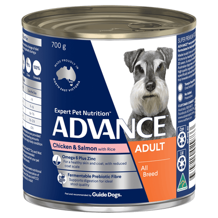 ADVANCE - Adult All Breed Chicken & Salmon with Rice Dog Wet Food (700g)