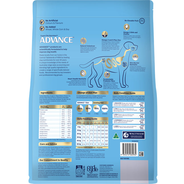 ADVANCE - Oodles Puppy Turkey with Rice Dog Dry Food (2.5kg)