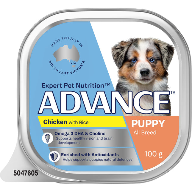 ADVANCE - Puppy Growth Chicken with Rice Dog Wet Food (100g x 12pk)