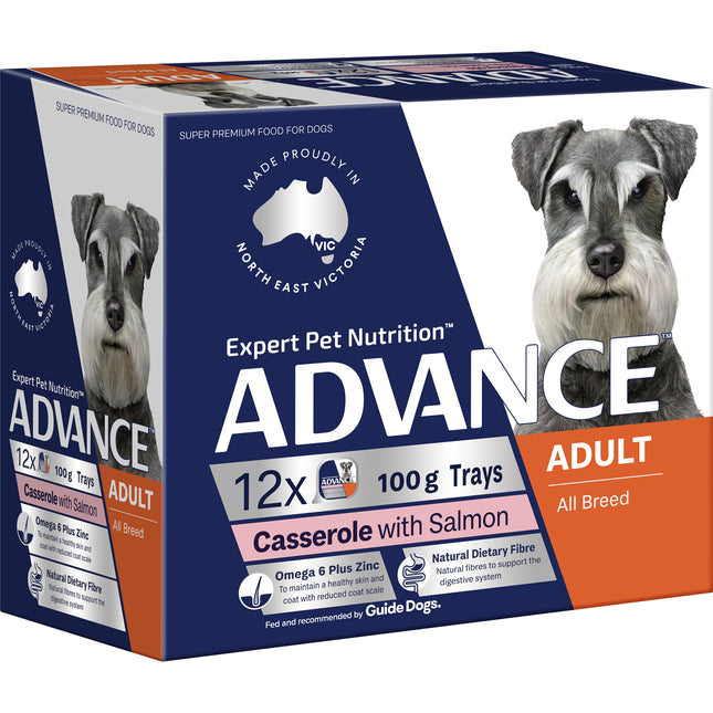 ADVANCE - Adult All Breed Salmon Casserole Dog Wet Food (100g x 12pk)