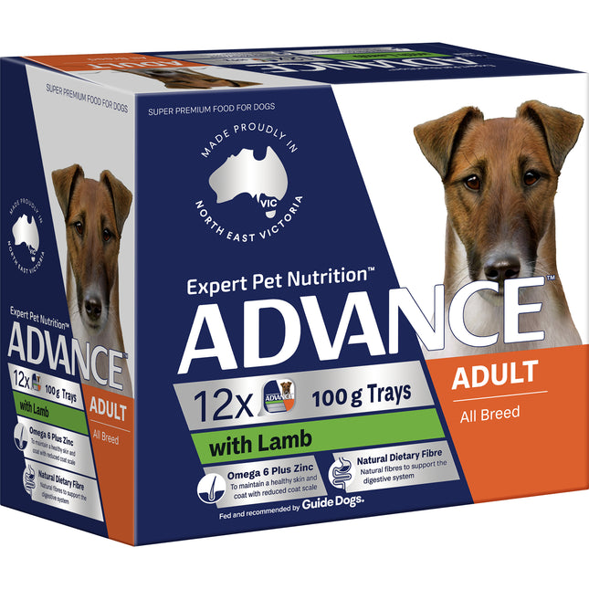 ADVANCE - Adult All Breed with Lamb Dog Wet Food (100g x 12pk)