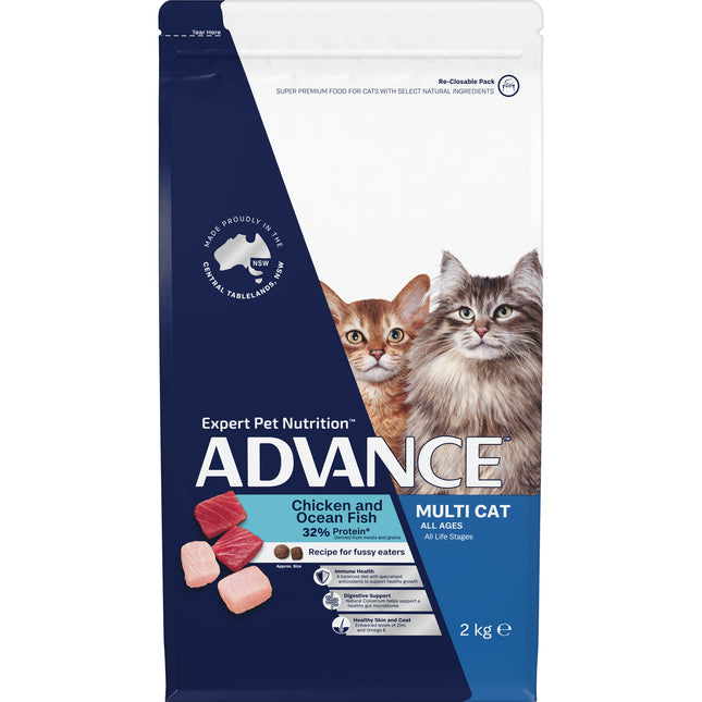 Advance Dry Multi-Cat Chicken and Ocean Fish 2kg