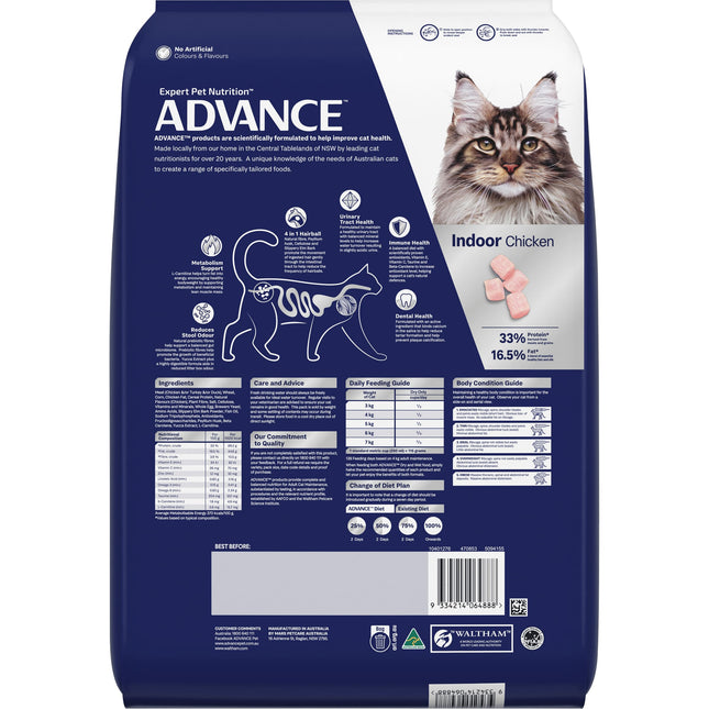 Advance Dry Cat Adult Indoor Chicken 8kg