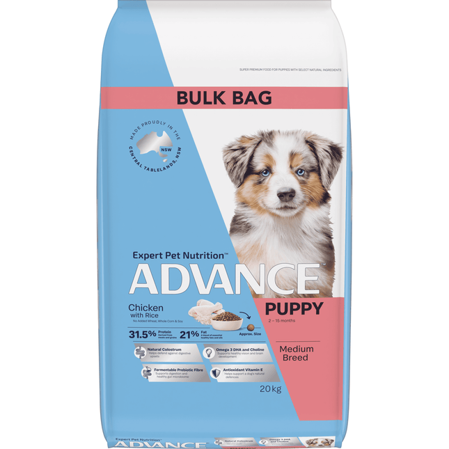 ADVANCE - Puppy Medium Breed Chicken with Rice Dog Dry Food (20kg)