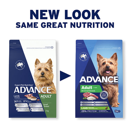 ADVANCE Adult Small Breed Lamb with Rice Dog Dry Food 3kg