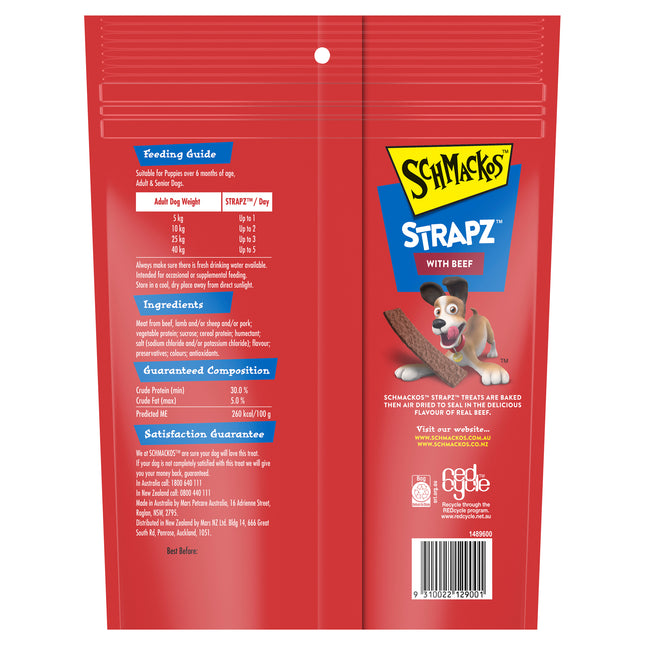 SCHMACKOS - STRAPZ Beef (500g)