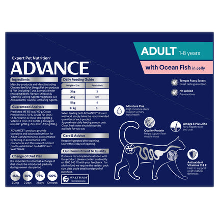 ADVANCE - Adult Ocean Fish in Jelly Cat Wet Food (12pk x 85g)