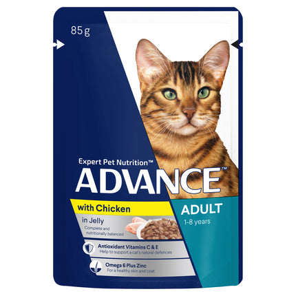 ADVANCE - Adult Chicken in Jelly Cat Wet Food (12pk x 85g)