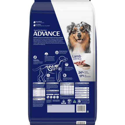 ADVANCE - Adult Medium Breed Lamb with Rice Dog Dry Food (20kg)