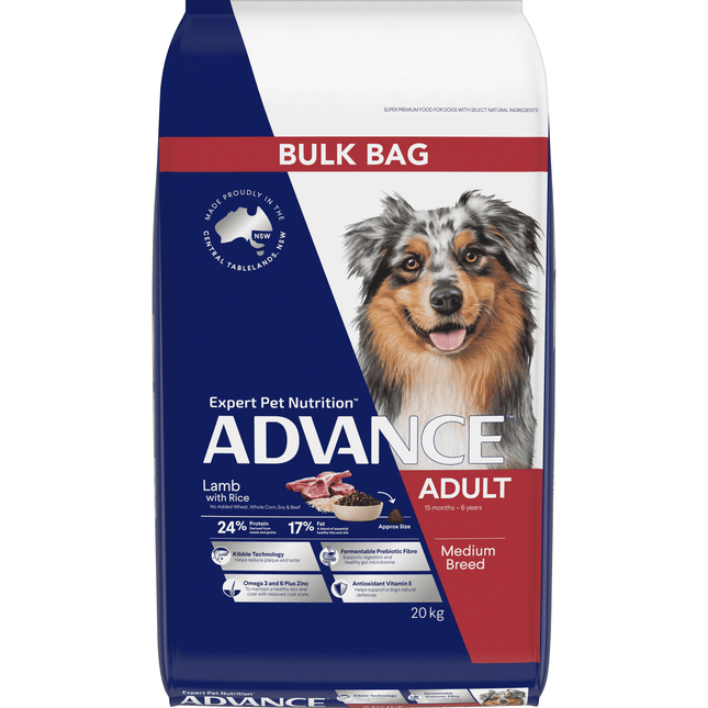 ADVANCE - Adult Medium Breed Lamb with Rice Dog Dry Food (20kg)