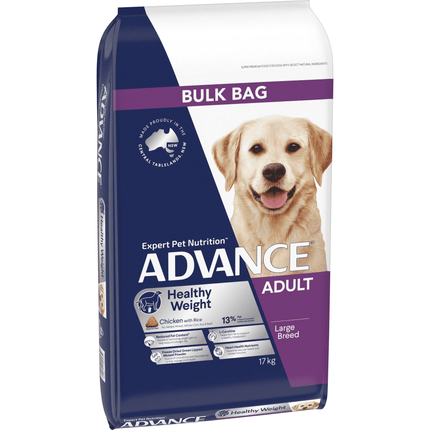 ADVANCE - Healthy Weight Adult Large Breed Chicken with Rice Dog Dry Food (17kg)