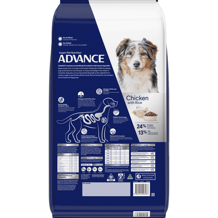 ADVANCE - Healthy Ageing Medium Breed Chicken with Rice Dog Dry Food (20kg)