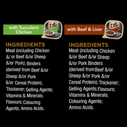 DINE - Multipack Chicken, Beef & Liver Cat Wet Food (85g x 28pk)