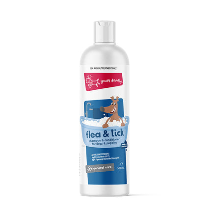 Yours Droolly Flea & Tick Dog Shampoo & Conditioner 500ml