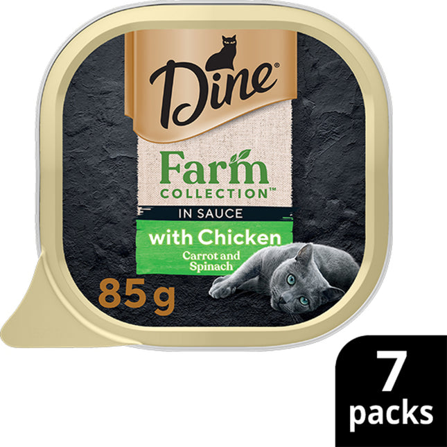 DINE - Farmers Collection Chicken with Carrot & Spinach Cat Wet Food (85g x 7pk)