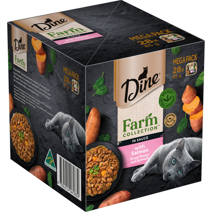 DINE - Farmers Collection Salmon with Sweet Potato & Spinach Cat Wet Food (85g x 28pk)