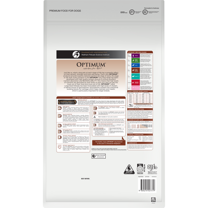 OPTIMUM - Adult Large/Giant Breed with Chicken, Vegetables & Rice Dry Dog Food (15kg)