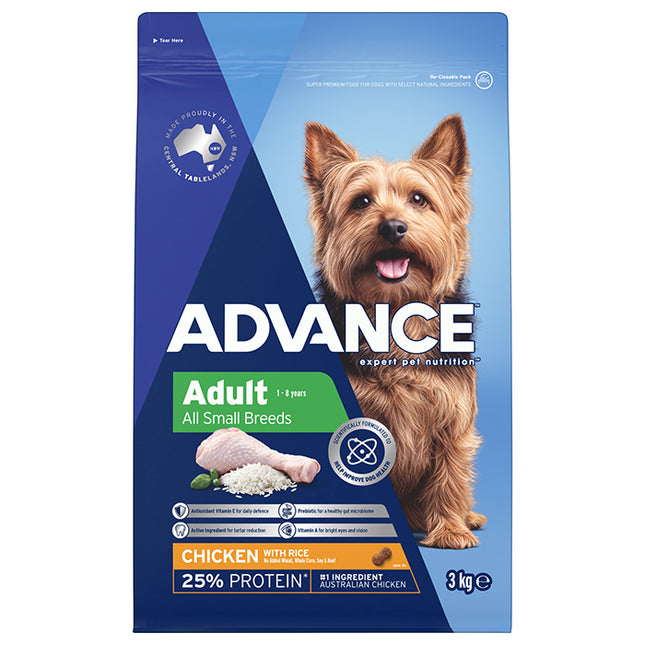ADVANCE Adult Small Breed Chicken with Rice Dog Dry Food 3kg