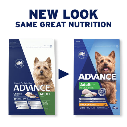 ADVANCE Adult Small Breed Chicken with Rice Dog Dry Food 3kg