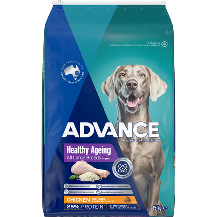 ADVANCE Healthy Ageing Large Breed Chicken with Rice Dog Dry Food 15kg
