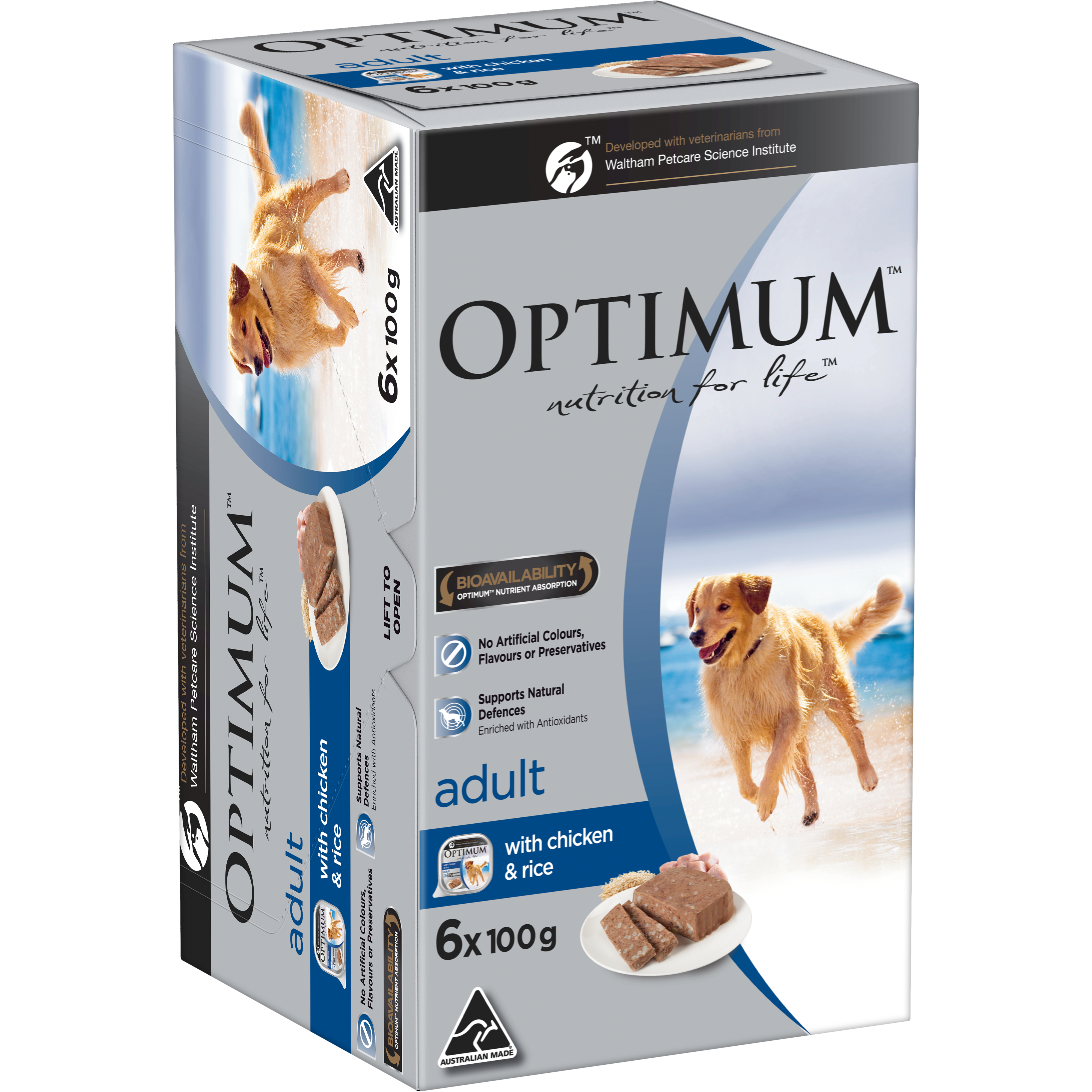 Rice Optimum Large Breed Dog Food OPTIMUM Adult With Chicken Rice