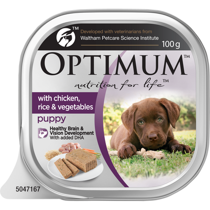 OPTIMUM - Puppy with Chicken Rice & Vegetables Wet Dog Food (100g x 6pk)