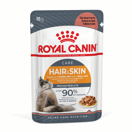 Royal Canin - Hair & Skin Care Gravy Adult Cat Wet Food (85g x 12pk)
