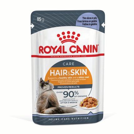 Royal Canin - Hair & Skin Care Jelly Adult Cat Wet Food (85g x 12pk)