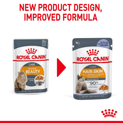 Royal Canin - Hair & Skin Care Jelly Adult Cat Wet Food (85g x 12pk)