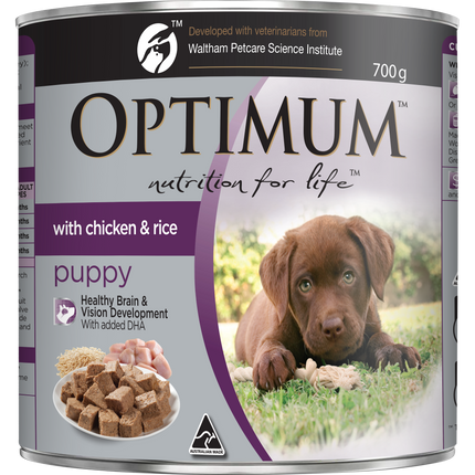 OPTIMUM - Puppy with Chicken & Rice Wet Dog Food (700g)