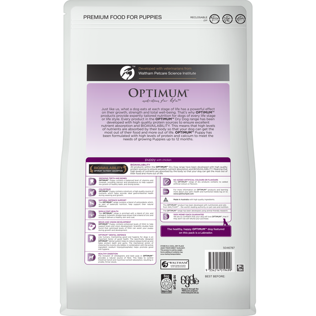 OPTIMUM - Puppy with Chicken Dry Dog Food (3kg)