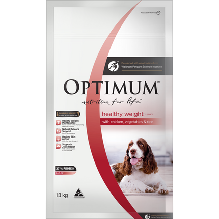 OPTIMUM - Adult Healthy Weight with Chicken, Vegetables & Rice Dry Dog Food (13kg)