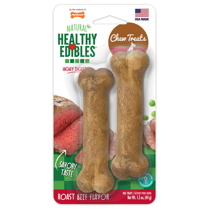 Nylabone Healthy Edibles Petite - Roast Beef 2pk
