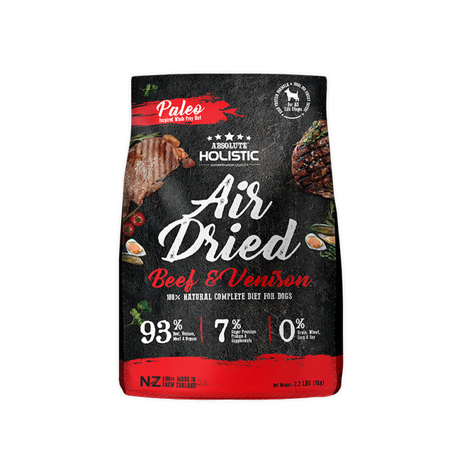 Absolute Holistic Air Dried Beef & Venison Dog Dry Food 1kg