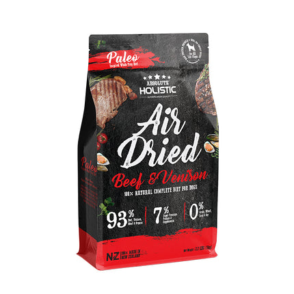 Absolute Holistic Air Dried Beef & Venison Dog Dry Food 1kg