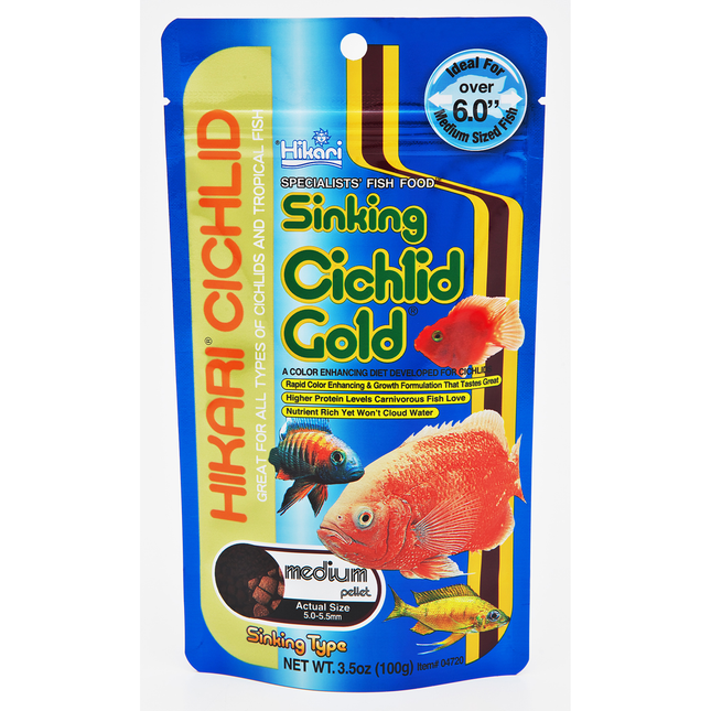 Hikari - Sinking Cichlid Gold - Medium Pellets (100g)