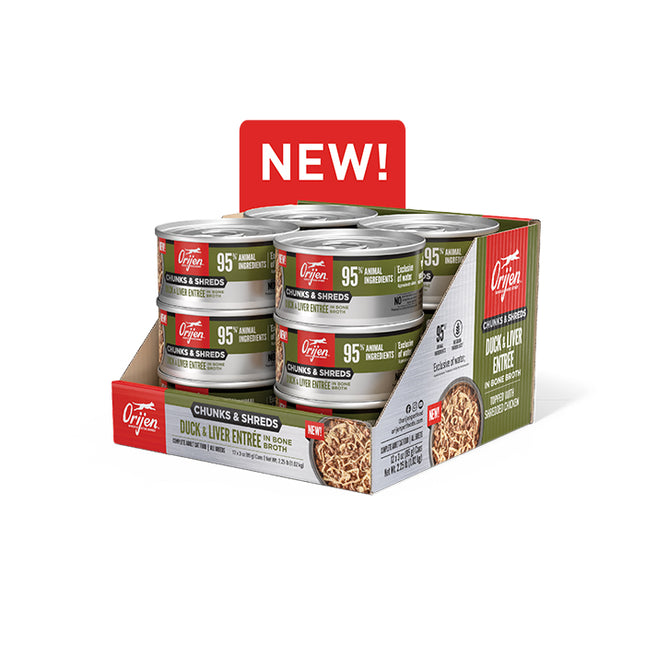 Orijen Cat Chunks and Shreds Duck & Liver 12x85g