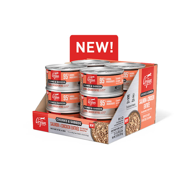 Orijen Cat Chunks and Shreds Salmon & Chicken 12x85g
