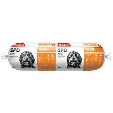 Prime100 SPD Fresh Roll Chicken and Brown Rice 2kg