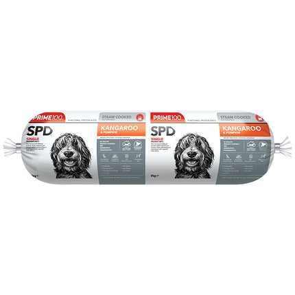 Prime100 SPD Fresh Roll Kangaroo & Pumpkin 2kg