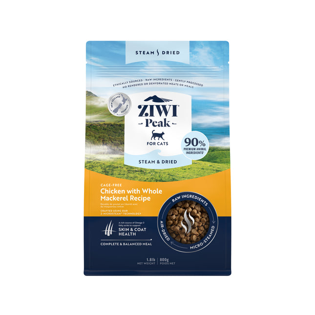 Ziwi Peak Steam & Dried Chicken Cat Dry Food 800g