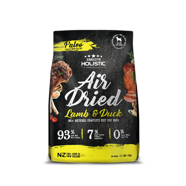 Absolute Holistic Air Dried Lamb & Duck Dog Dry Food 1kg