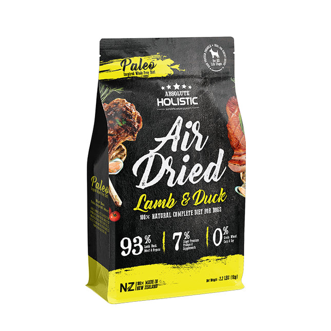 Absolute Holistic Air Dried Lamb & Duck Dog Dry Food 1kg