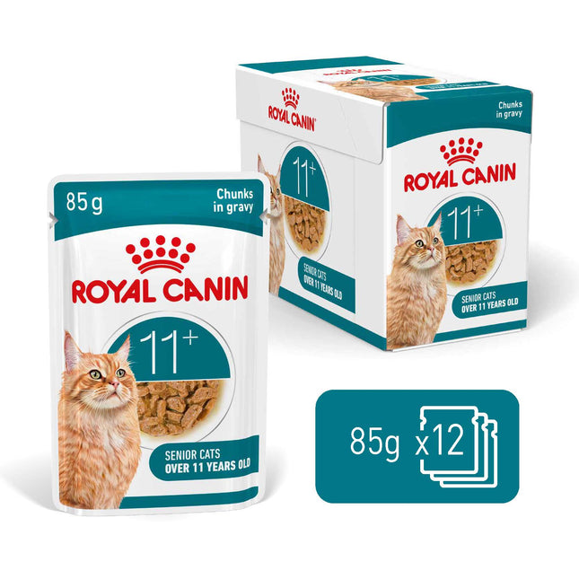 Royal Canin Ageing 11+ Chunks in Gravy Wet Cat Food 85g x 12pk