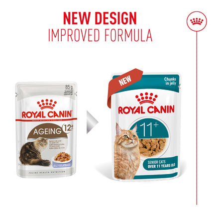 Royal Canin Ageing 11+ Chunks in Jelly Wet Cat Food 85g x 12pk