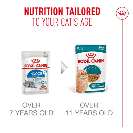 Royal Canin Ageing 11+ Chunks in Gravy Wet Cat Food 85g x 12pk